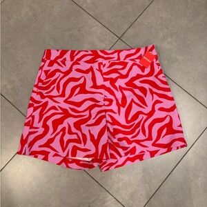 SPANX Women's Red and Pink Patterned Shorts